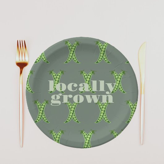 Lokaal geteeld Baby shower | Colorblock SAGE Papieren Bordje