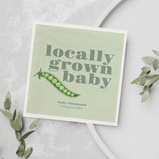 Lokaal geteeld Baby shower | Colorblock SAGE Servet