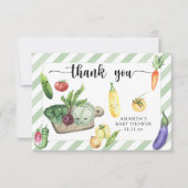 Lokaal geteeld baby shower dank u bedankkaart (Voorkant)