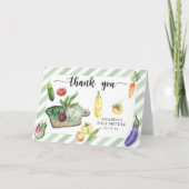 Lokaal geteeld baby shower dank u bedankkaart (Voorkant)