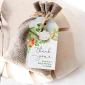 Lokaal geteeld baby shower dank u label cadeaulabel