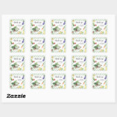 Lokaal geteeld baby shower dank u vierkante sticker (Vel)