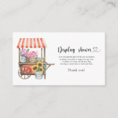 Lokaal geteeld baby shower - display douchekaart informatiekaartje (Voorkant)