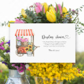 Lokaal geteeld baby shower - display douchekaart informatiekaartje