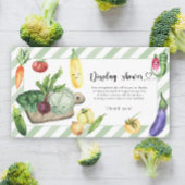 Lokaal geteeld baby shower - display douchekaart informatiekaartje