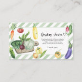 Lokaal geteeld baby shower - display douchekaart informatiekaartje (Voorkant)