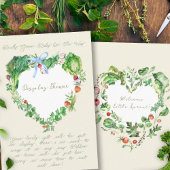 Lokaal geteeld Baby shower Display Shower Informatiekaartje