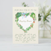 Lokaal geteeld Baby shower Display Shower Informatiekaartje (Staand voorkant)