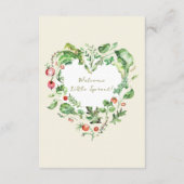 Lokaal geteeld Baby shower Display Shower Informatiekaartje (Achterkant)