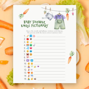 Lokaal geteeld baby shower emoji pictionary spel
