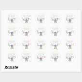 Lokaal geteeld baby shower - gebed ronde sticker (Vel)