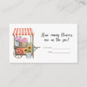 Lokaal geteeld baby shower - Hoeveel bloemen Informatiekaartje (Voorkant)