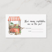 Lokaal geteeld baby shower - Hoeveel groenten Informatiekaartje (Voorkant)