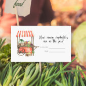 Lokaal geteeld baby shower - Hoeveel groenten Informatiekaartje