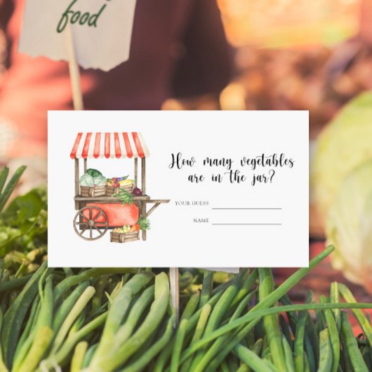 Lokaal geteeld baby shower - Hoeveel groenten Informatiekaartje