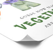 Lokaal geteeld baby shower - hoeveel groenten poster (Hoek)