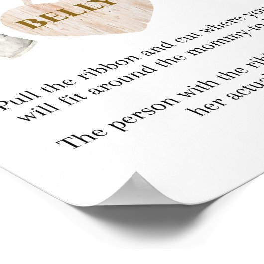 Lokaal geteeld Baby shower Hoeveel Snoepjes Game Poster (Hoek)