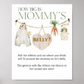 Lokaal geteeld Baby shower Hoeveel Snoepjes Game Poster (Voorkant)