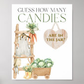 Lokaal geteeld Baby shower Hoeveel Snoepjes Game Poster (Voorkant)