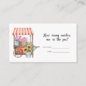 Lokaal geteeld baby shower - Hoeveel snoepjes Informatiekaartje (Voorkant)