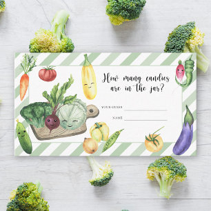 Lokaal geteeld baby shower - Hoeveel snoepjes Informatiekaartje