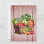 Lokaal geteeld Baby shower in de mand van de landb Kaart (Achterkant)