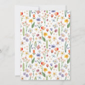 Lokaal geteeld Baby shower Invitation Green Floral Kaart (Achterkant)