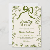 Lokaal geteeld Baby shower Invitation Sjabloon EDI Kaart (Voorkant)