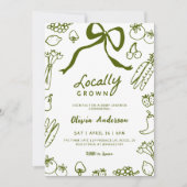 Lokaal geteeld Baby shower Invitation Sjabloon EDI Kaart (Voorkant)