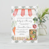 Lokaal geteeld Baby shower Kaart (Staand voorkant)