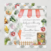 Lokaal geteeld Baby shower Kaart (Voorkant / Achterkant)