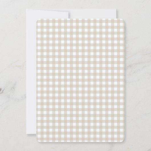 Lokaal geteeld Baby shower Kaart (Achterkant)