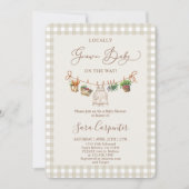 Lokaal geteeld Baby shower Kaart (Voorkant)