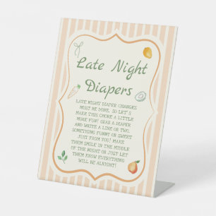 Lokaal geteeld Baby shower Late Night Luiers Game Reclamebord Met Voetstuk