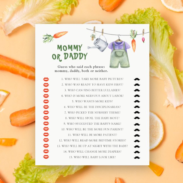 Lokaal geteeld baby shower - mama of papa spel (Creator heeft geüpload)