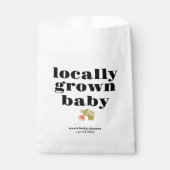 Lokaal geteeld Baby shower | Modern, minimaal & B+ Bedankzakje (Voorkant)