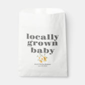 Lokaal geteeld Baby shower | Modern, minimaal & GR Bedankzakje (Voorkant)