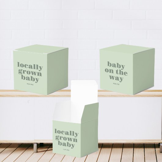 Lokaal geteeld Baby shower | Modern, Minimaal & SA Bedankdoosjes
