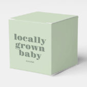 Lokaal geteeld Baby shower | Modern, Minimaal & SA Bedankdoosjes (Voorkant Zijde)