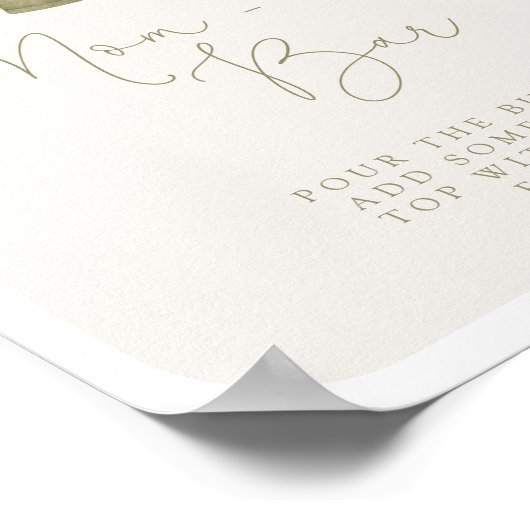 Lokaal geteeld Baby shower Mom-osa Bar Poster (Hoek)