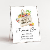 Lokaal geteeld Baby shower Mom Osa Bar SIgn Poster