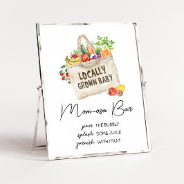 Lokaal geteeld Baby shower Mom Osa Bar SIgn Poster