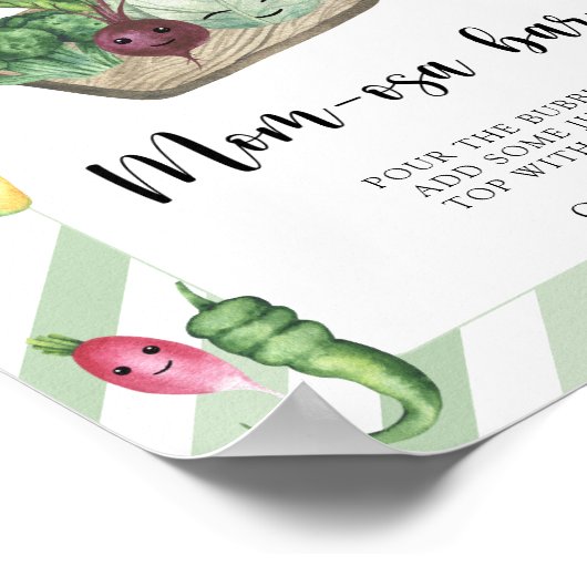 lokaal geteeld baby shower - Momosa bar Poster (Hoek)