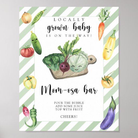 lokaal geteeld baby shower - Momosa bar Poster (Voorkant)