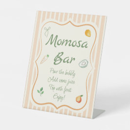 Lokaal geteeld Baby shower Momosa Bar Reclamebord Met Voetstuk