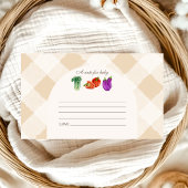 Lokaal geteeld Baby shower Note voor Baby Informatiekaartje