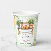 Lokaal geteeld Baby shower Papieren Bekers (Achterkant)