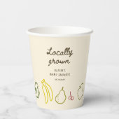 Lokaal geteeld Baby shower Papieren Bekers (Achterkant)