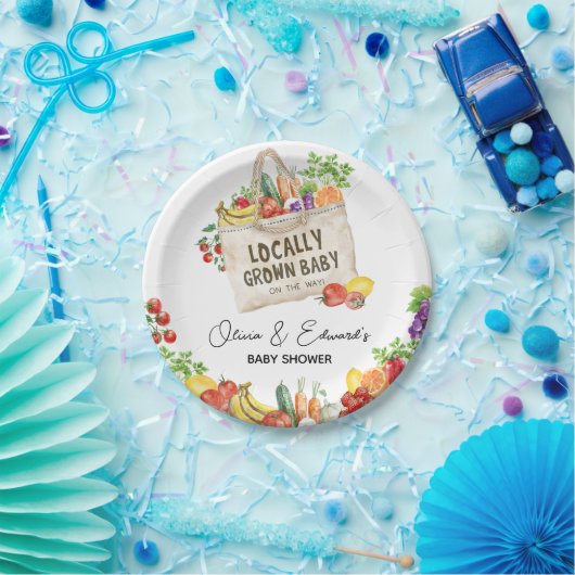 Lokaal geteeld Baby shower Papieren Bordje (Feest)