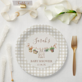 Lokaal geteeld Baby shower Papieren Bordje